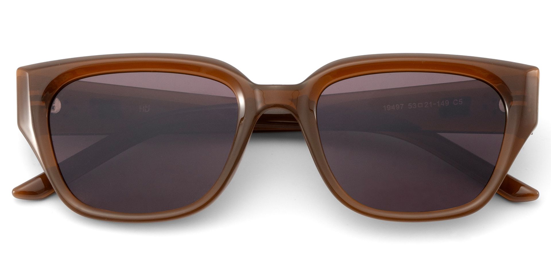 Serene Brown Clear Cat eye Polarized Sunglasses Online | ZEELOOL Canada1