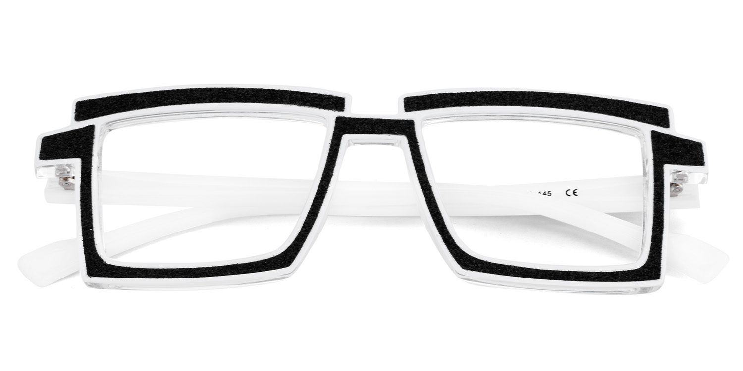 Zephyr Rectangle Black Glasses2