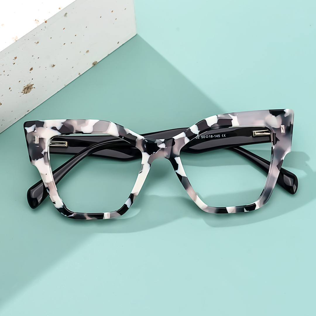 Yasmin Cateye Marble Glasses4
