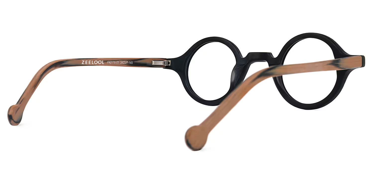 Arale Round Black Glasses and Unique Frame3