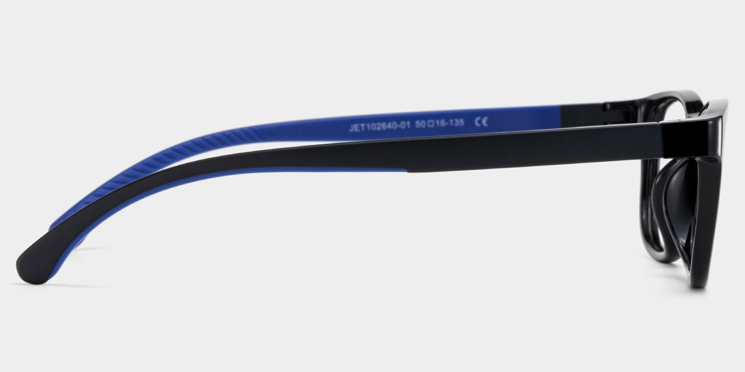 Robin Rectangle Black Blue Frame Eyeglasses for Pre-tweens3