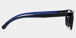Robin Rectangle Black Blue Glasses3