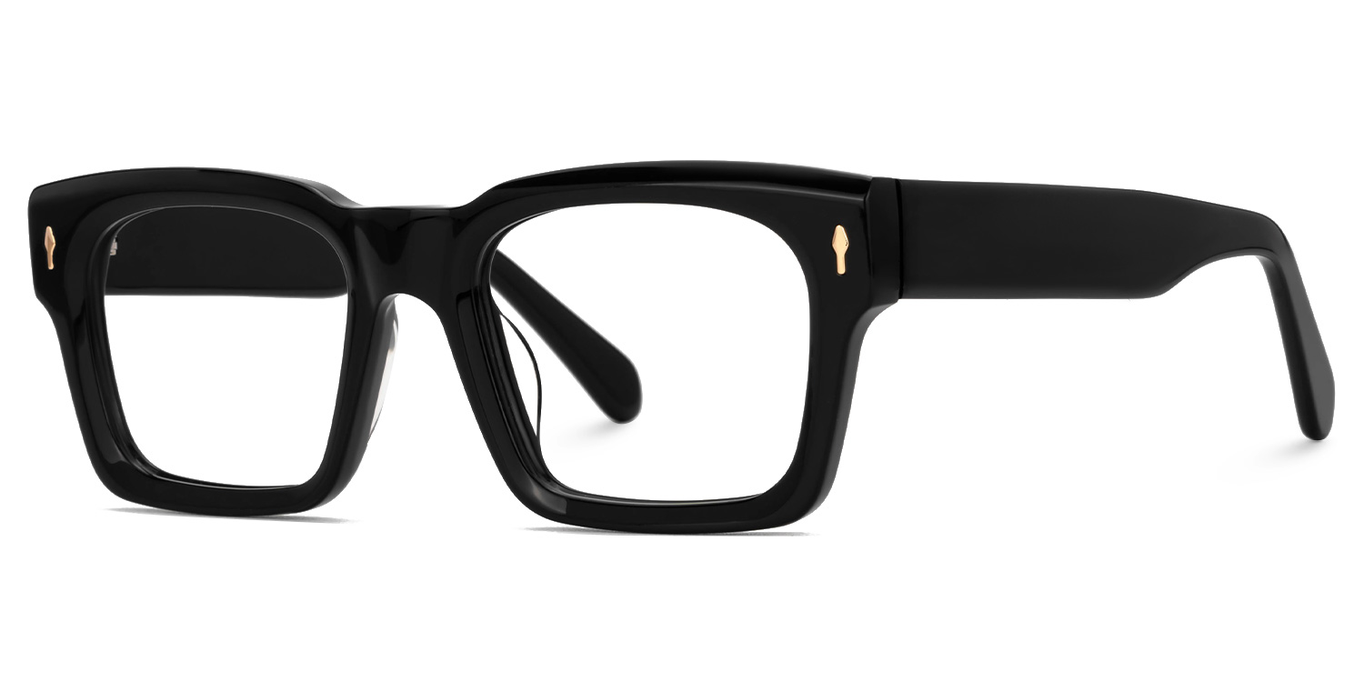 Rectangle Herman Black Frames Designer Glasses1