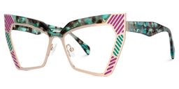 Chrishana Butterfly Green-Tortoise Glasses1