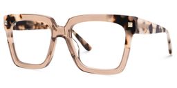Glendalis Square Beige Glasses1
