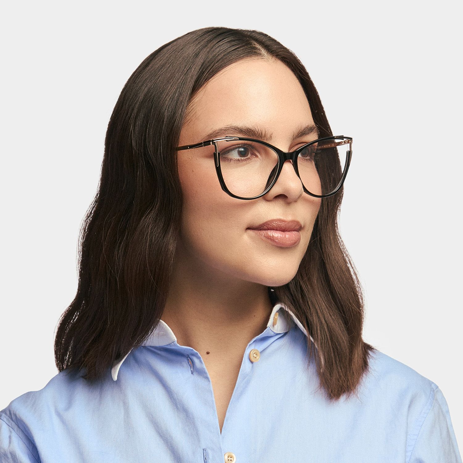 Yomary Black Cateye Frame Glasses | Zeelool Optical1