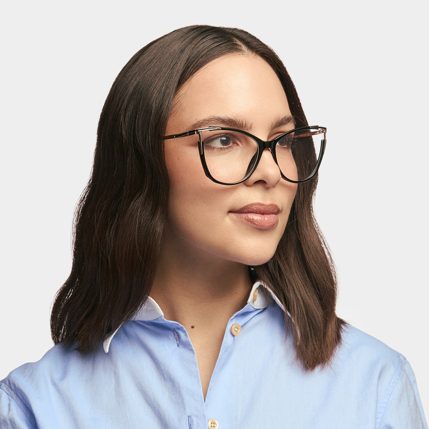 Yomary Black Cateye Frame Glasses | ZEELOOL Canada1
