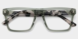 Henry Gray Green Rectangle Glasses1