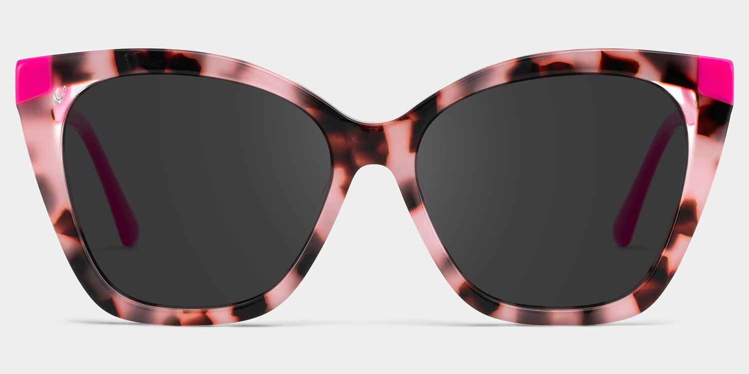 Kira Butterfly Sunglasses with Acetate Pink Tortoise Frames | ZEELOOL CA0