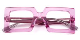 Tiffaney Square Transparent Pink Glasses2
