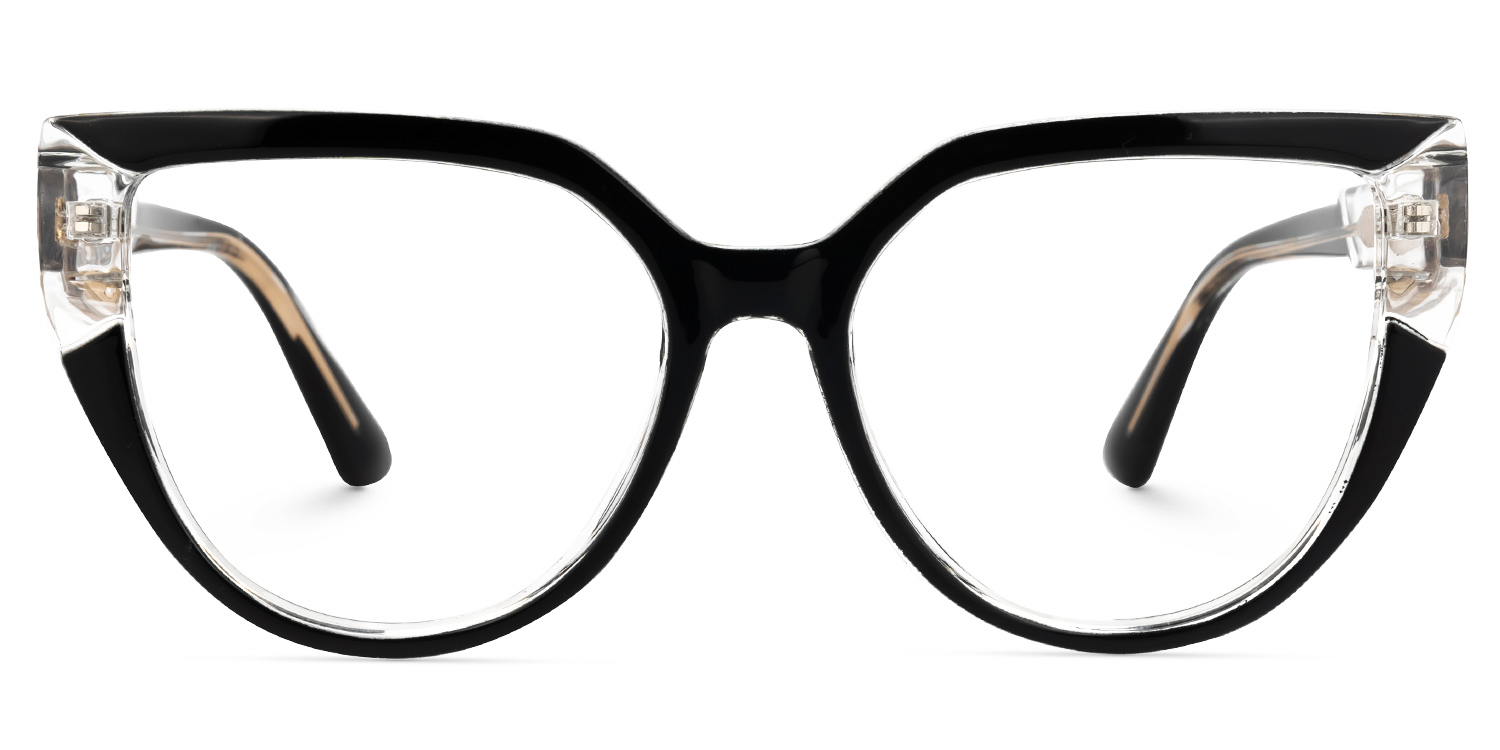 Damary Cateye Black-Crystal Glasses0