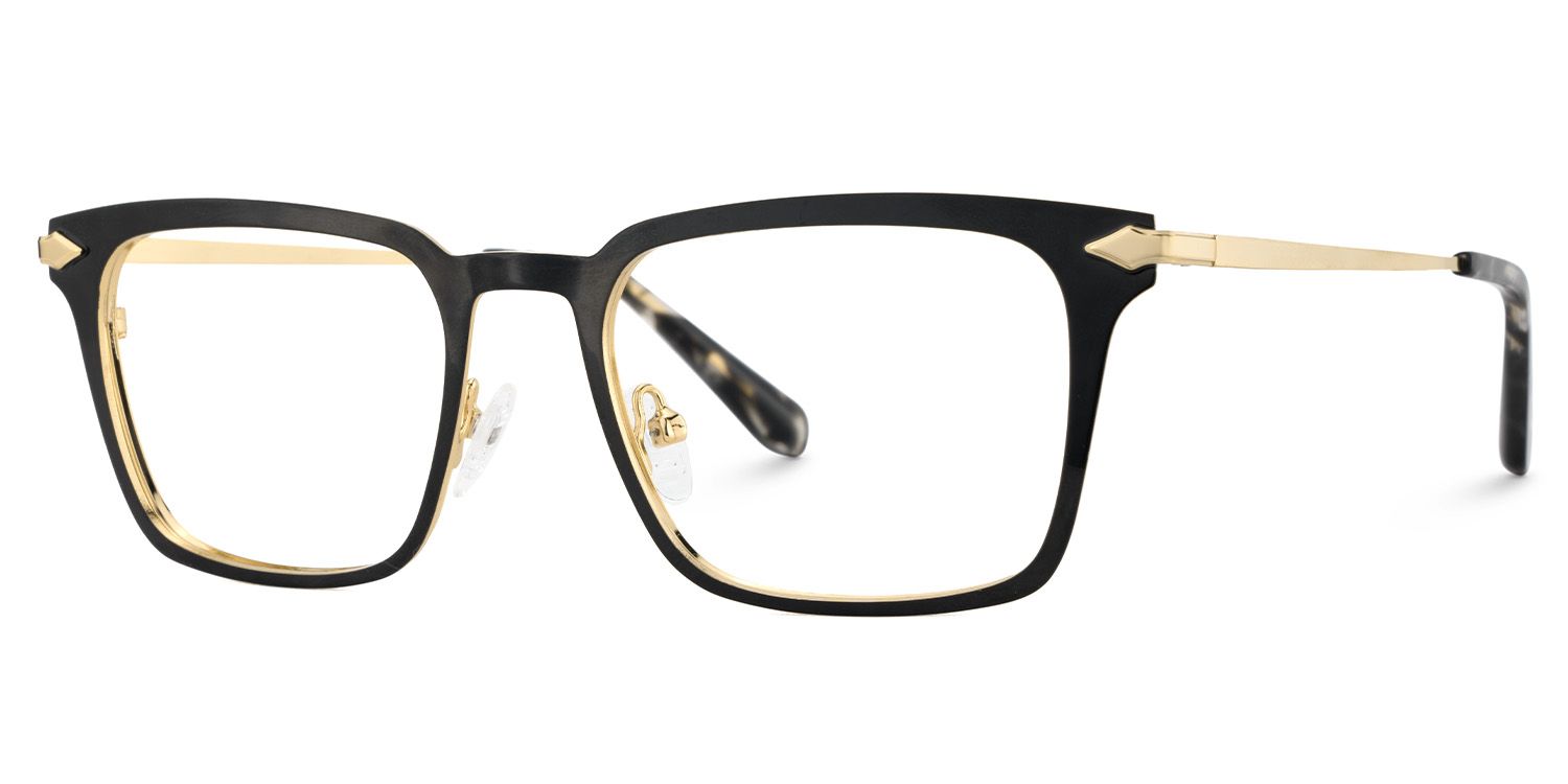 Black Color Chaney Rectangle Prescription Glasses | ZEELOOL Canada3
