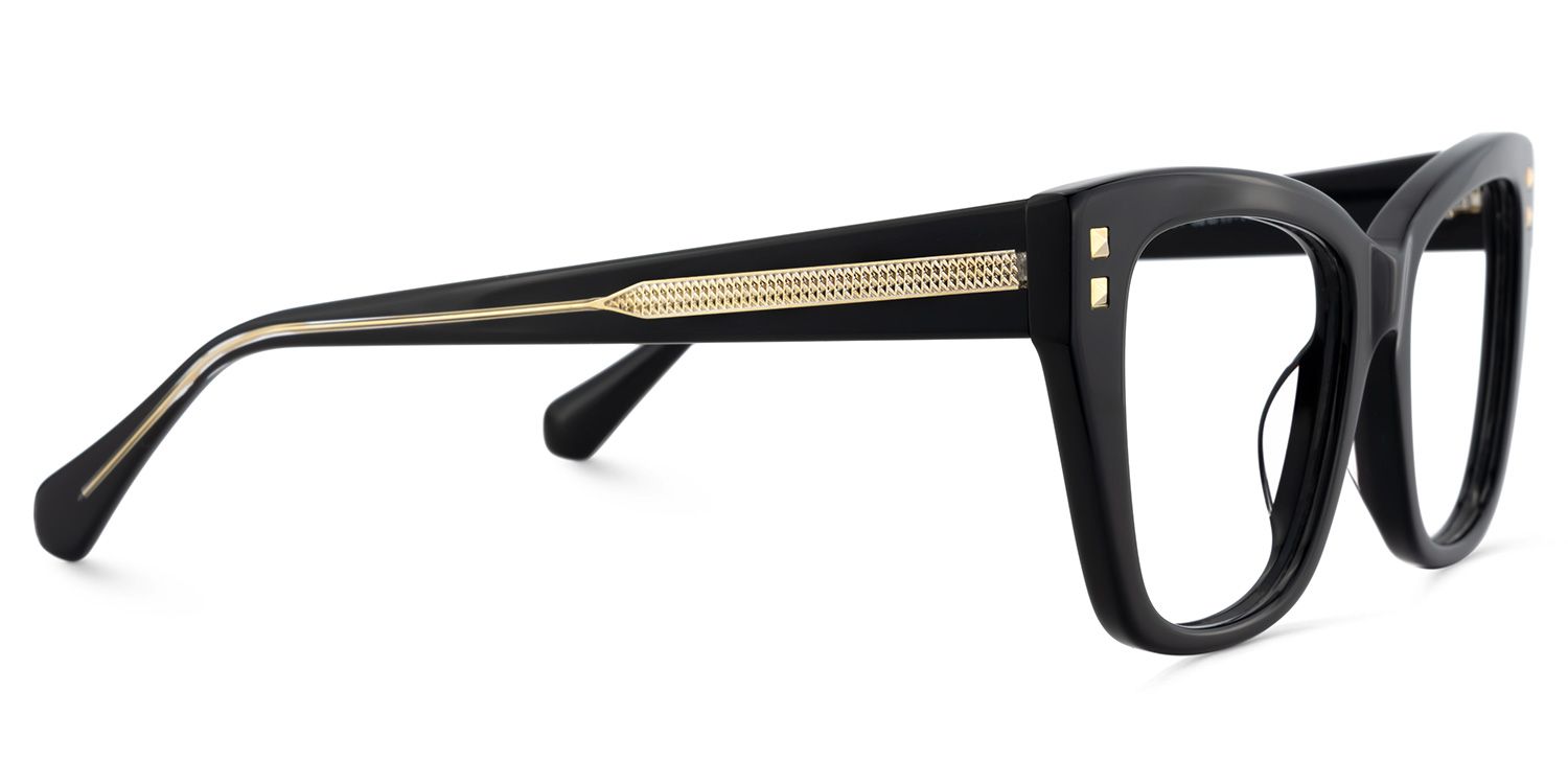 Tessia Black Square Glasses Women's Glasses| ZEELOOL Canada4