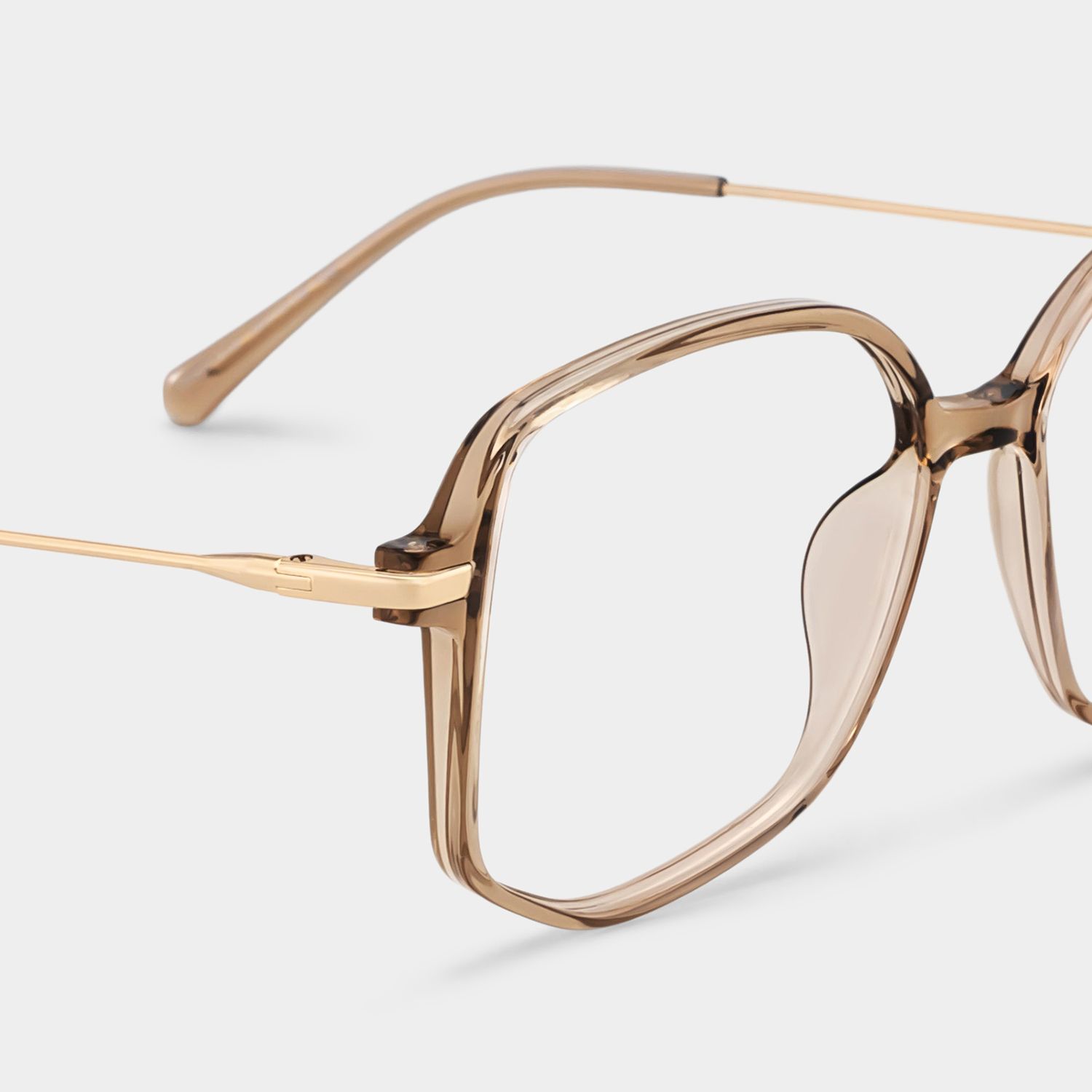 Payton Geometric Beige Frame Glasses | ZEELOOL Canada4