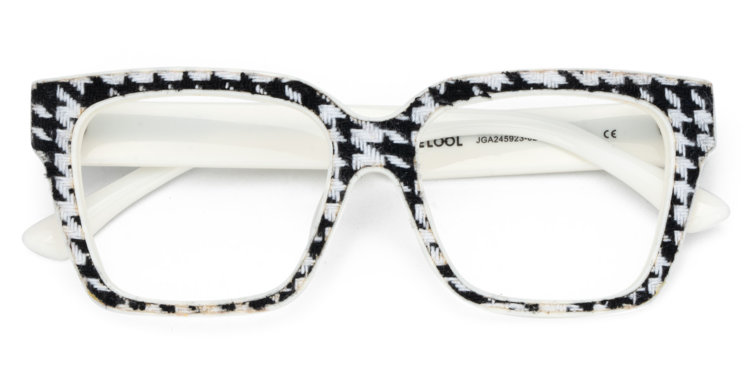 Eyeglasses For Rectangle Jaw With Houndstooth Pattern1