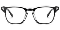 Liam Rectangle Black Crystal Glasses1