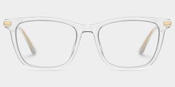 Selena Clear Rectangle Glasses0