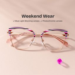 Harley Browline Colorful Glasses0