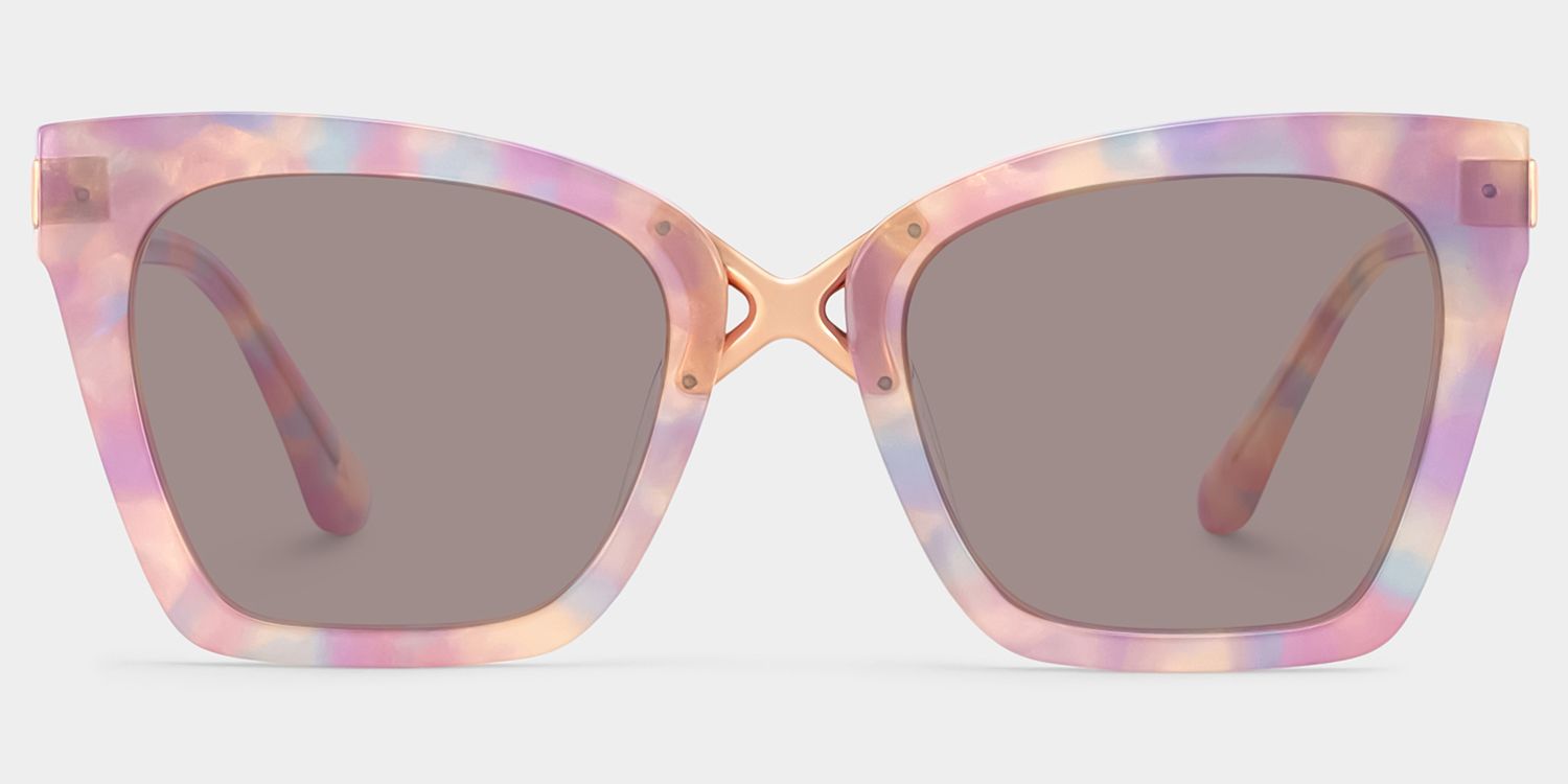 Darlyn Soft Pink Glasses in Cateye Full-Frame  | Zeelool0