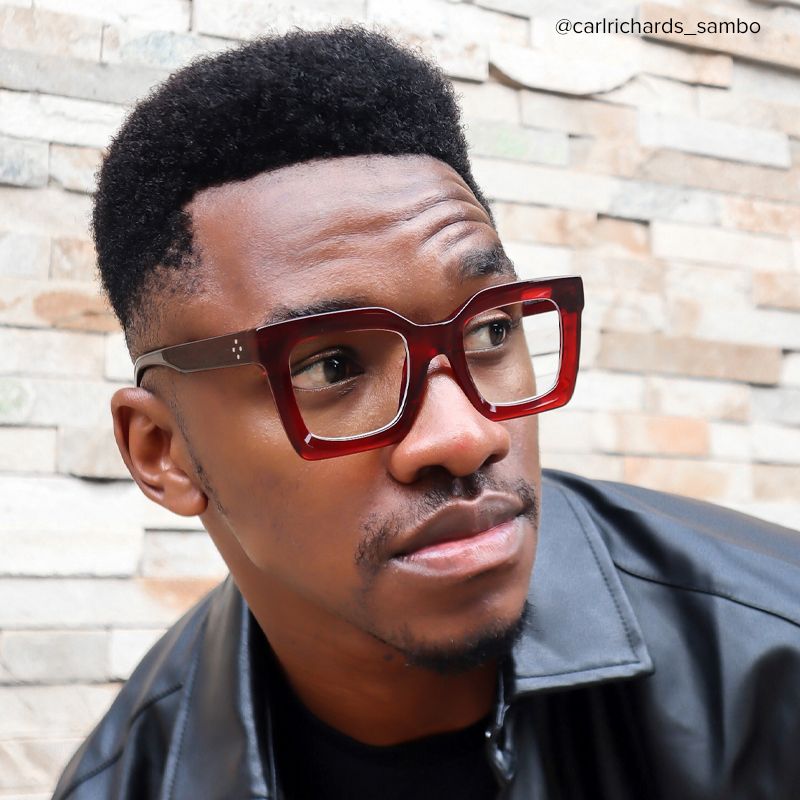 Lobo Square Red Glasses | ZEELOOL Canada4