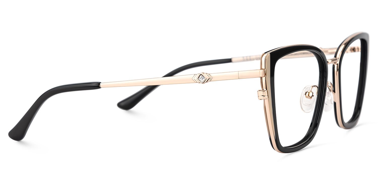 Juniper Eyeglasses in Square Black Frame | ZEELOOL Canada4