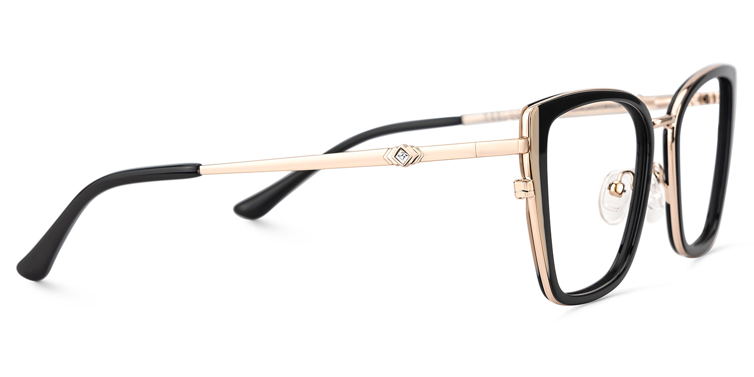 Juniper Eyeglasses in Square Black Frame | ZEELOOL Canada4