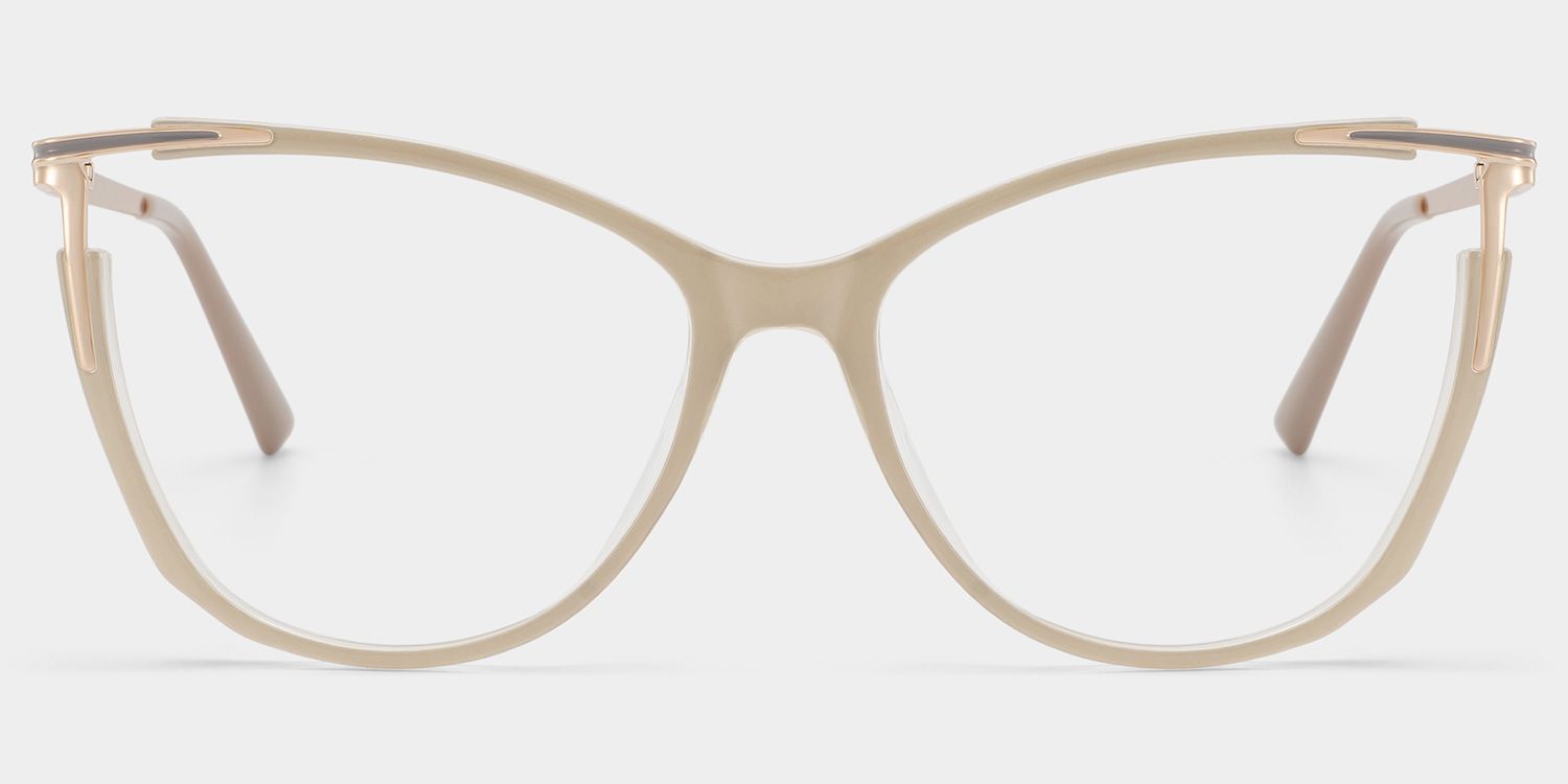 Yomary Cateye Khaki EyeGlasses | ZEELOOL Canada1