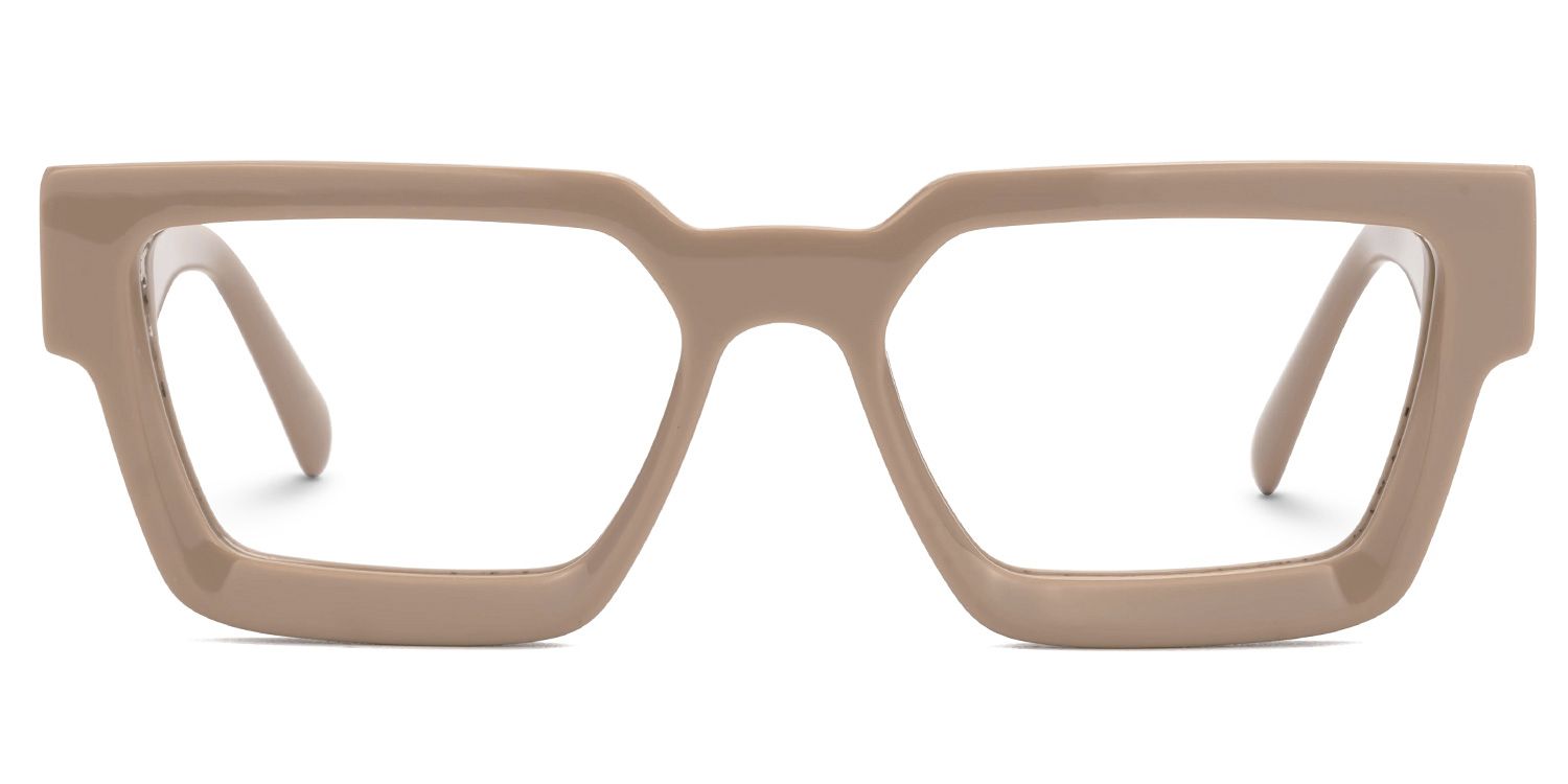 Gabriela Acetate Rectangle Brown Frame Glasses | ZEELOOL Canada0