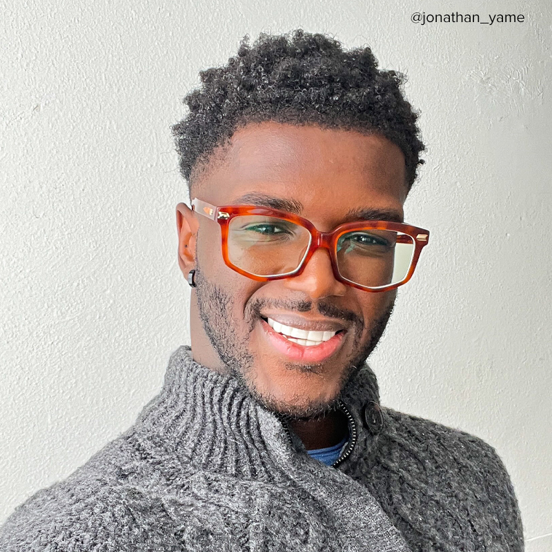 Geri Geometric Brown Glasses | ZEELOOL Canada4