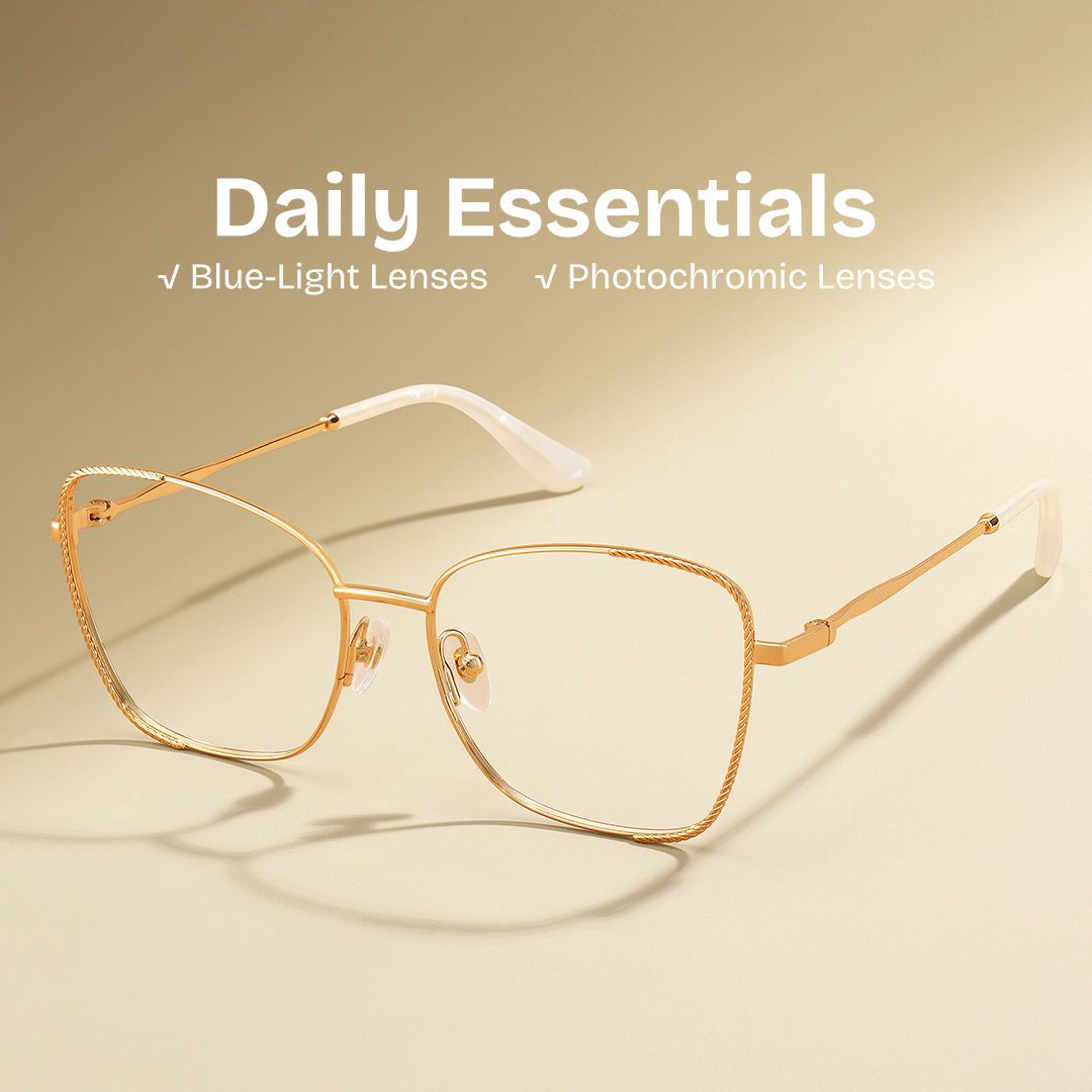 Kai Eyeglasses in Butterfly Gold Frame | ZEELOOL Canada0