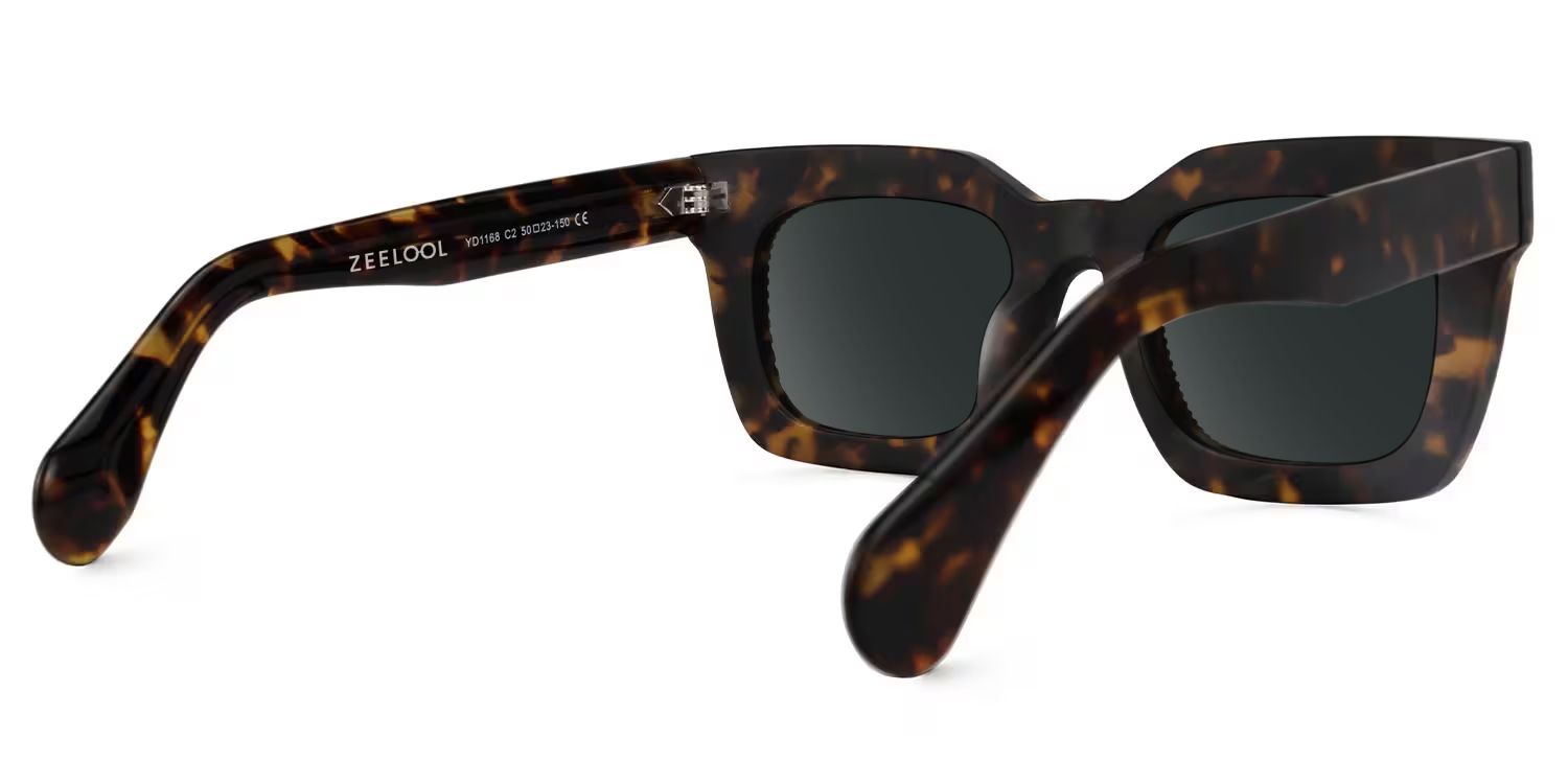 Keisa Tortoise Rectangle Polarized Sunglasses for Driving | ZEELOOL CA3