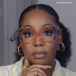 Malcolm Square Pink Leopard Glasses12