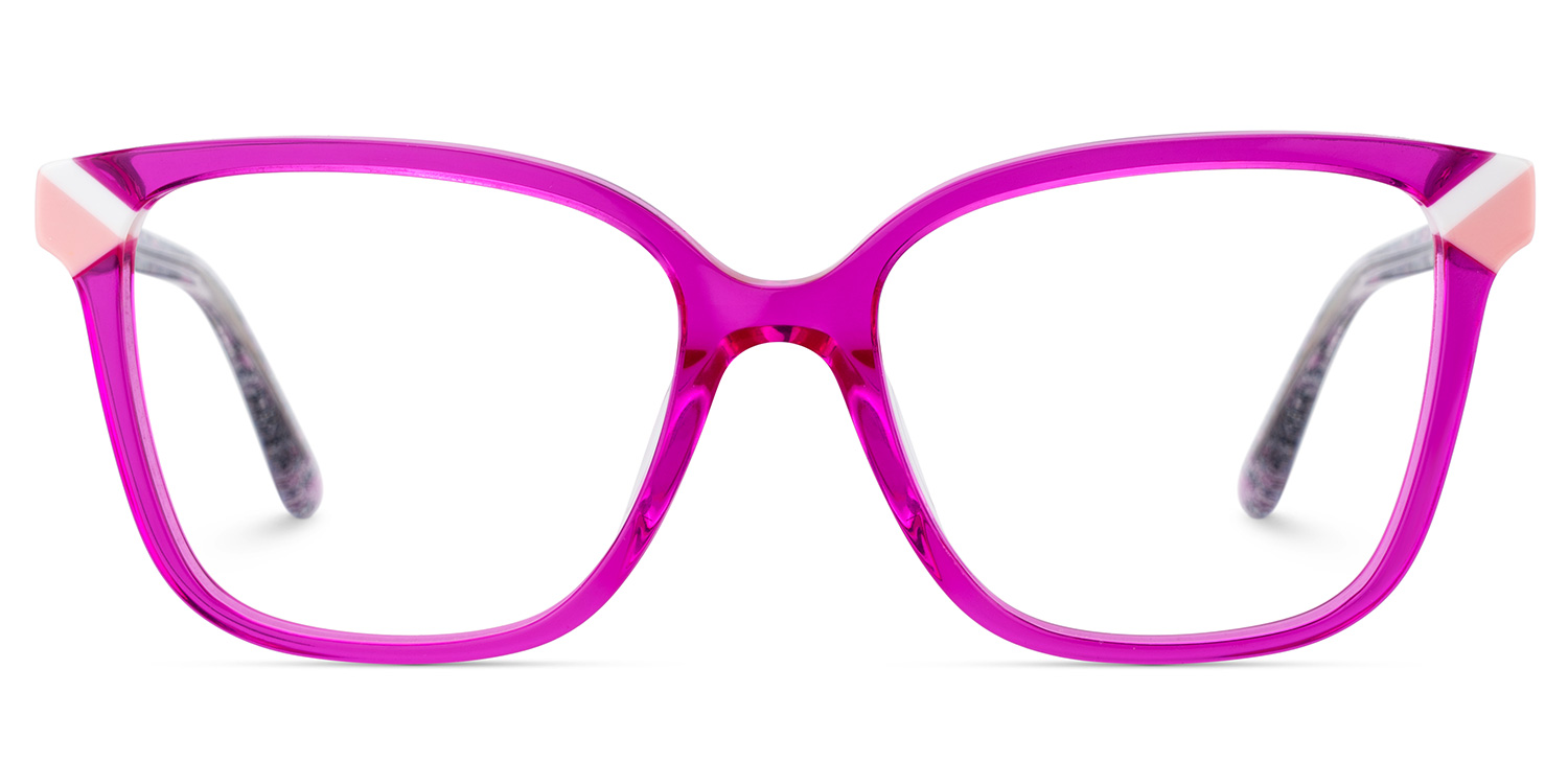 Nolan Square Neon Pink Glasses2