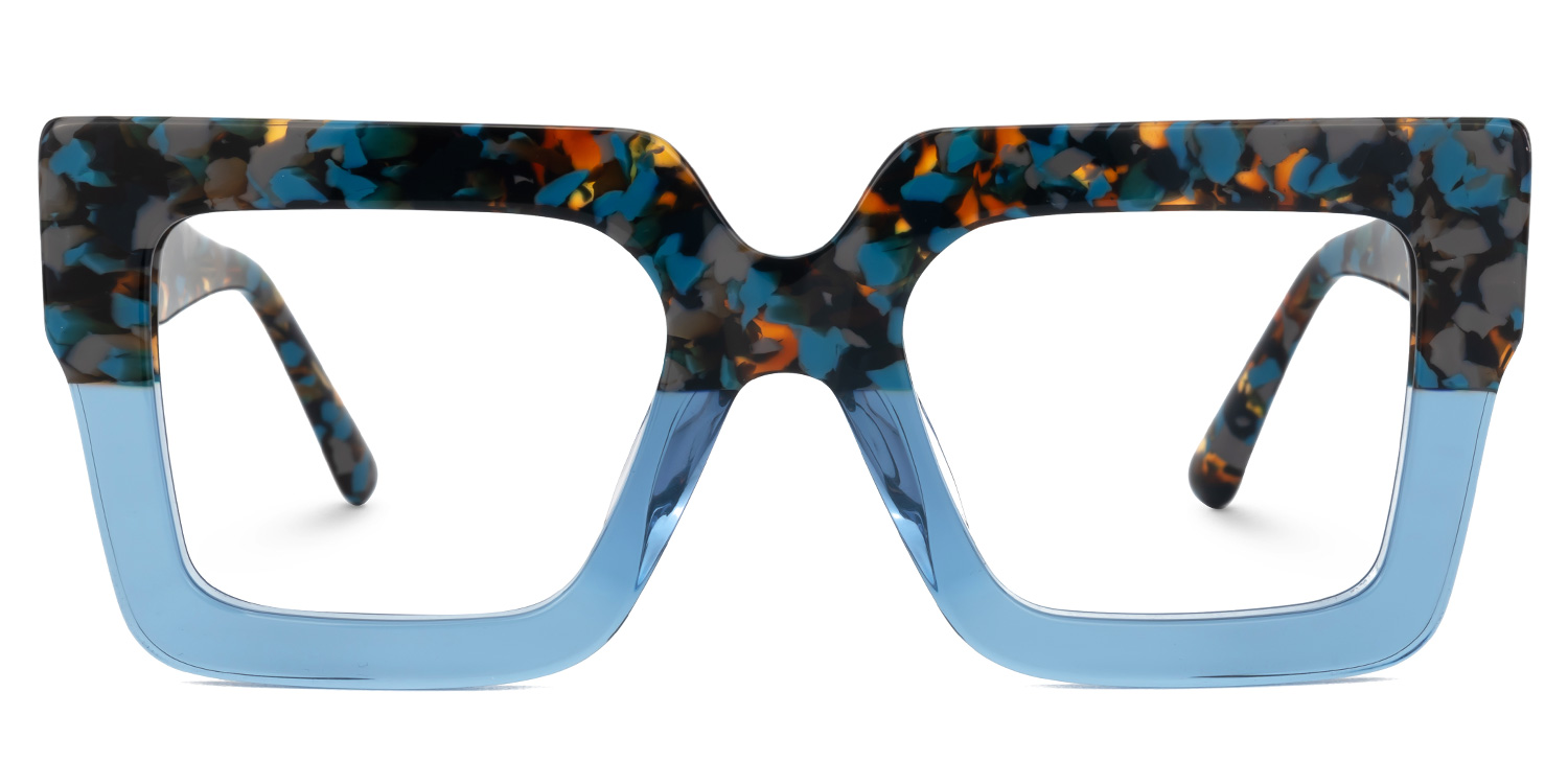 Brandon Square Blue Glasses0