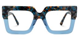 Brandon Blue Square Glasses0