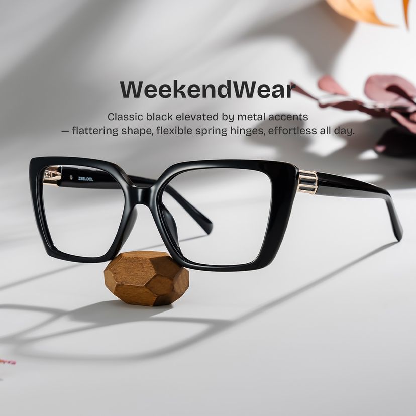 Emery Black Square Glasses