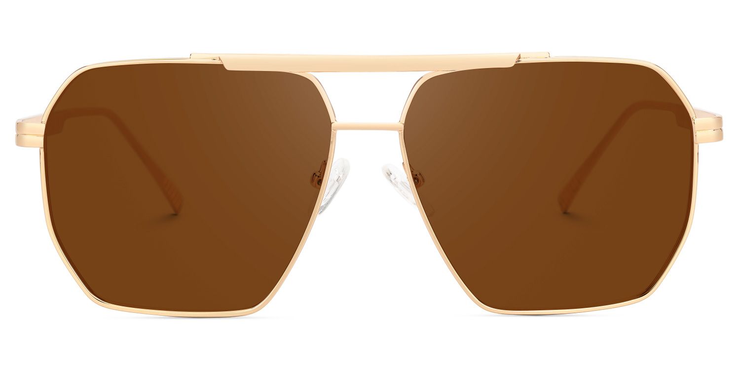 Quintero Aviator Brown Full Rim Sunglasses | ZEELOOL CA0