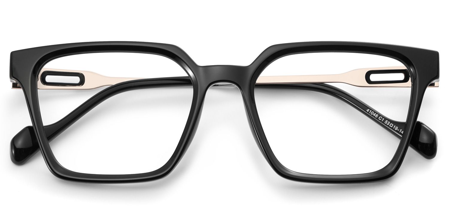 Mabel Eyeglasses in Square Black Frame | Zeelool2
