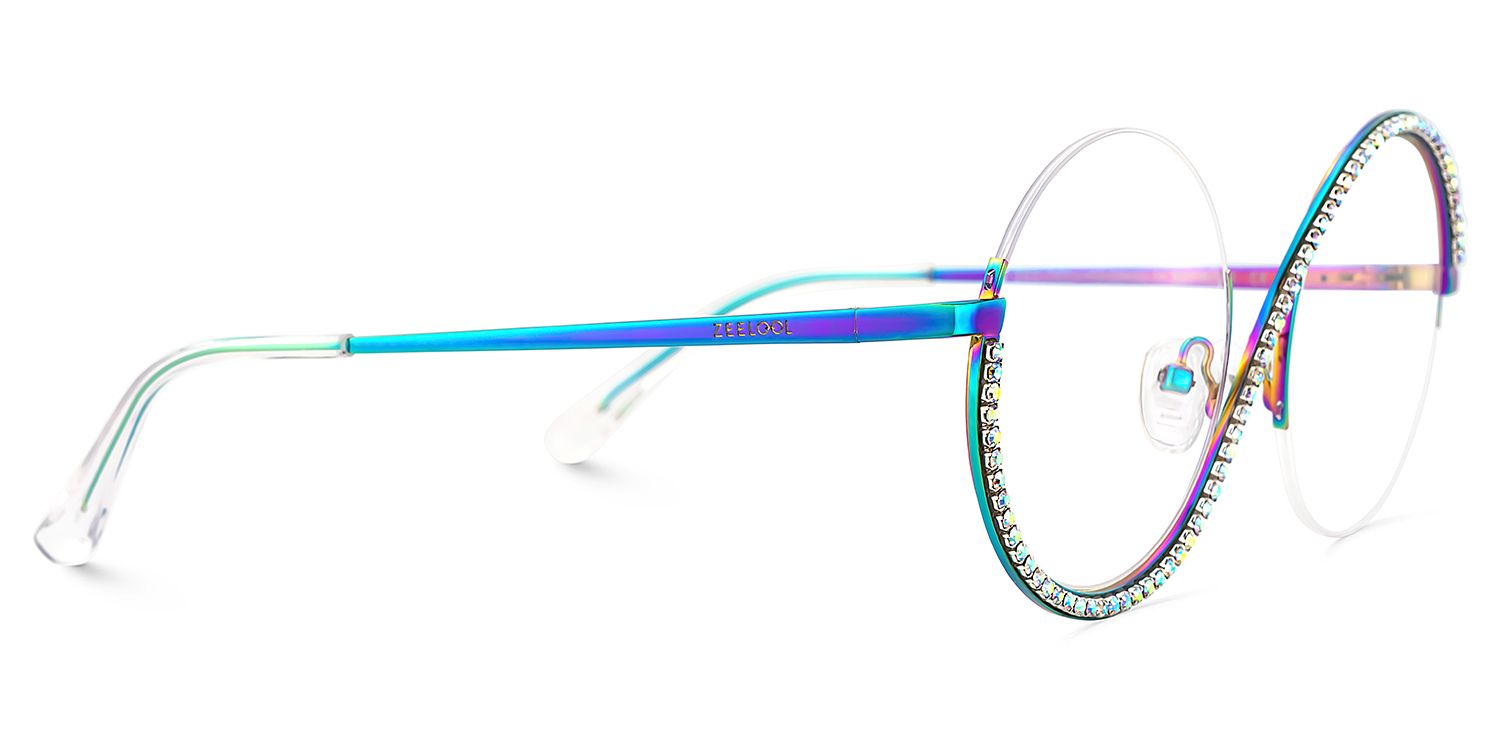 Women's Half Frame Glasses With Diamonds4