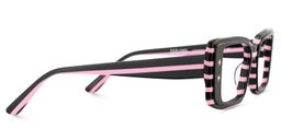 Gleam Rectangle Black Pink Glasses4