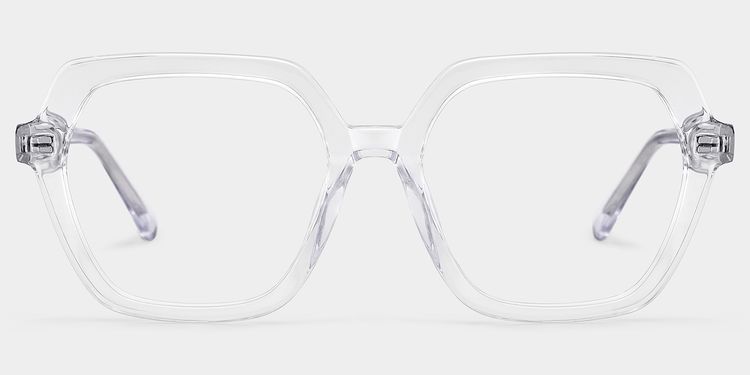 Devon Geometric Clear Glasses