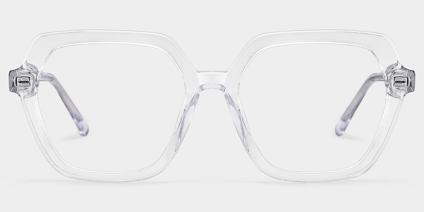 Devon Geometric Clear Glasses