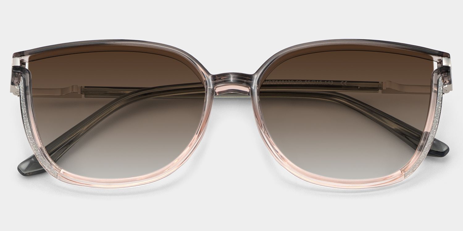 Rodz Square Gray-Pink Eyeglasses and Glasses Frames1