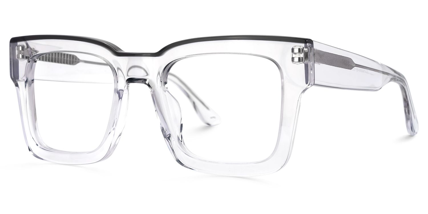 Vorse Square Clear Clear Spectacle Frames for Men | ZEELOOL Canada1