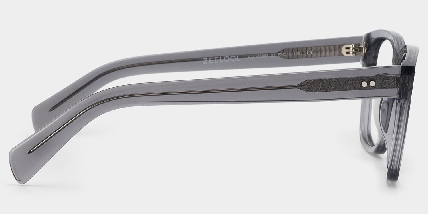 Fussell Square Gray Full-Frame Glasses | ZEELOOL Canada3