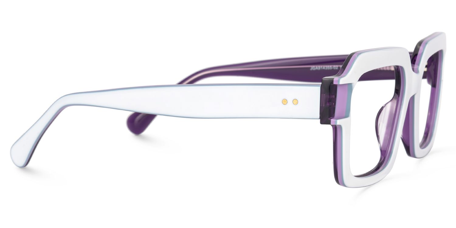 Suarez Square White Glasses Men | ZEELOOL Canada2