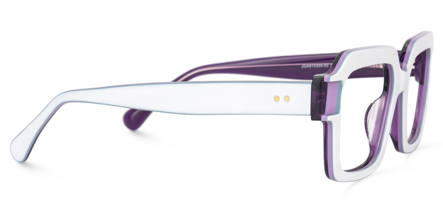 Suarez Square White Glasses Men | ZEELOOL Canada2