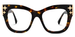 Minfia Square Tortoise Glasses0