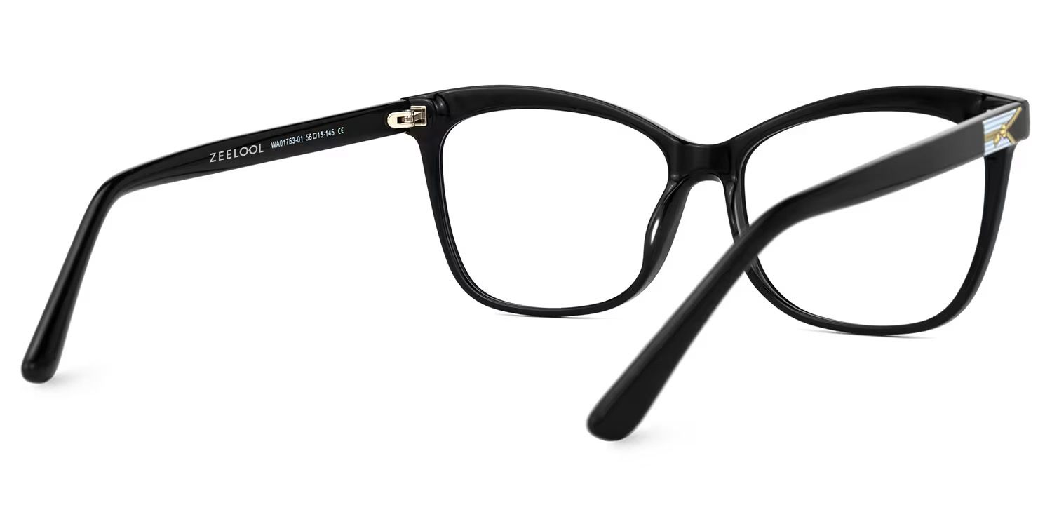 Alfred Butterfly Black Square Frame Glasses | ZEELOOL Canada3