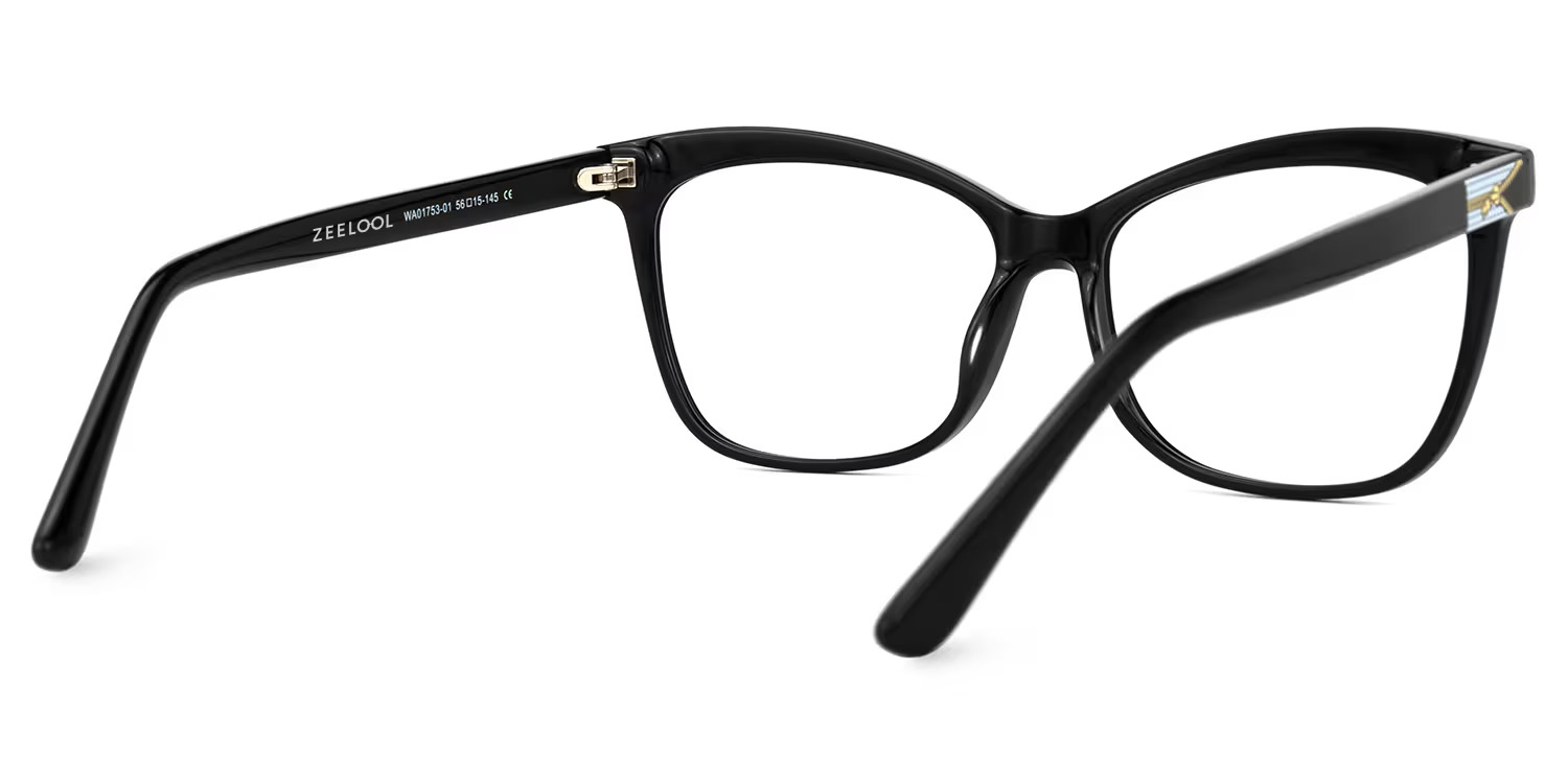 Alfred Butterfly Black Square Frame Glasses | ZEELOOL Canada3